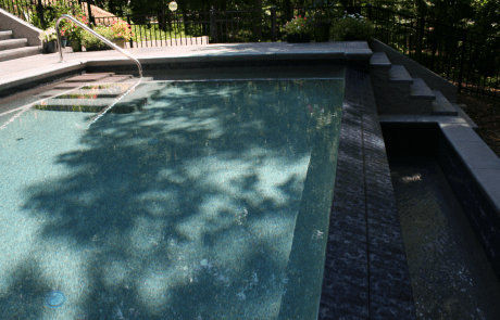 patio with infinity pool