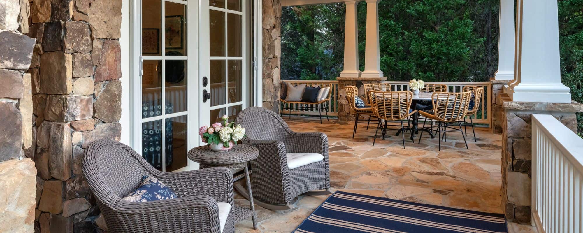 Grand Southern Porch + Custom Golf Cart Garage In Alpharetta GA