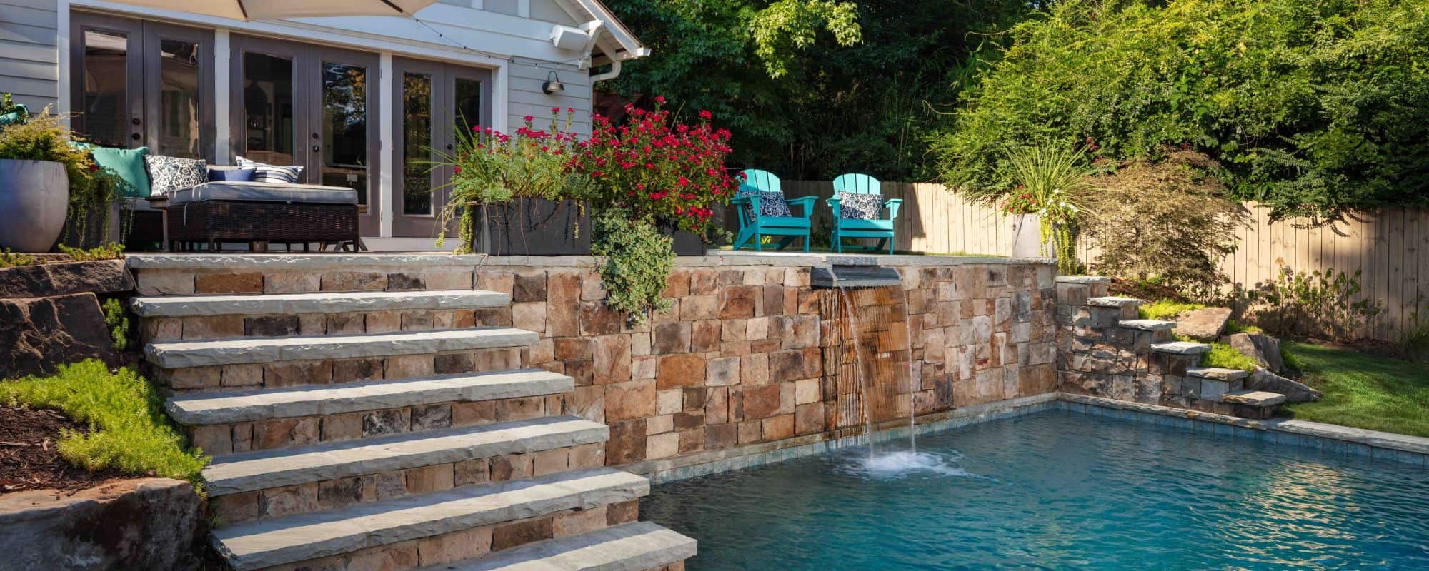 Modern Swimming Pool & Backyard Oasis