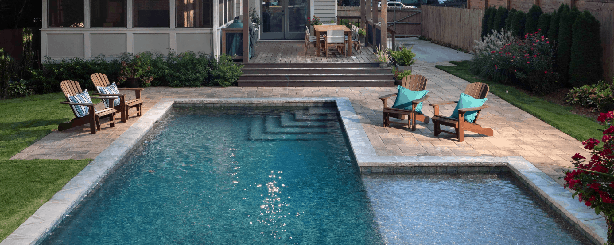 Modern Swimming Pool & Backyard Oasis