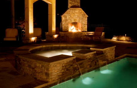 Pool & Outdoor Fireplace