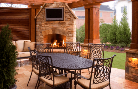 Custom Designed Outdoor Fireplace