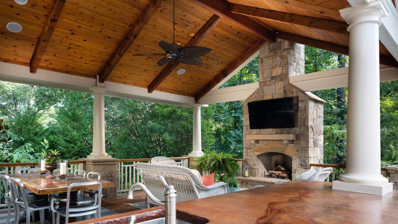 Custom Built Outdoor Fireplace Custom Built Outdoor Fireplace