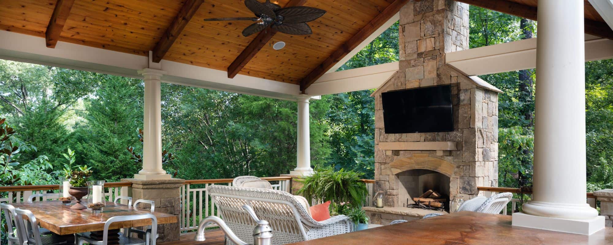 Custom Outdoor Fireplace