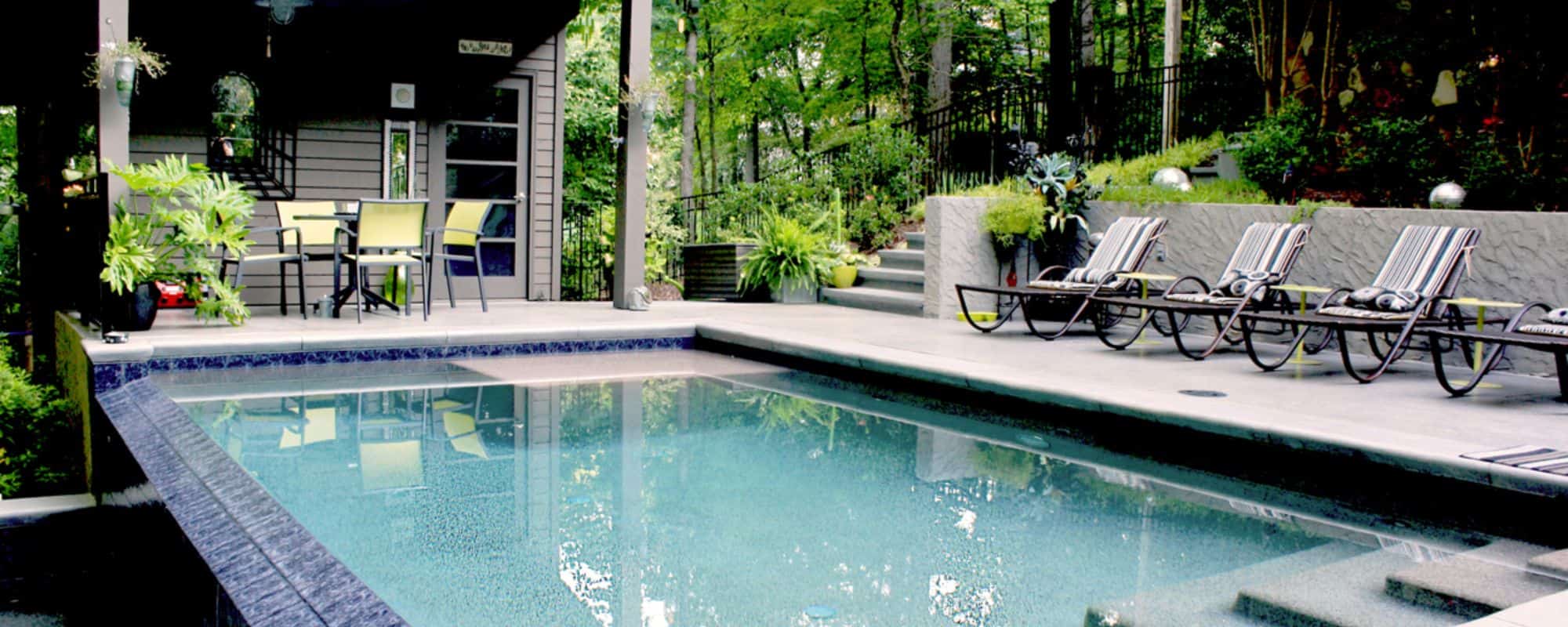 Contemporary Infinity Edge Plunge Pool + Cabana In Lawrenceville, GA