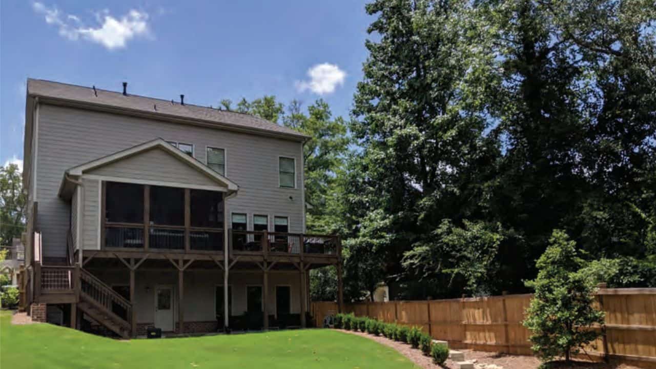 home with large backyard