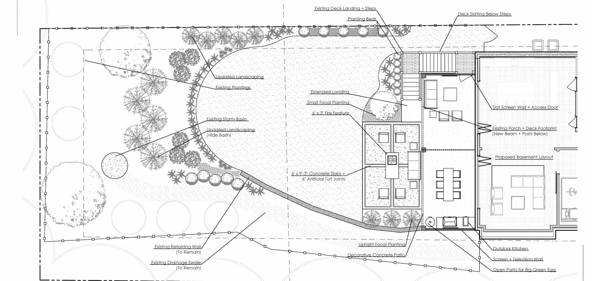 Landscaping plan concept