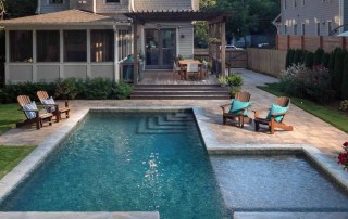 custom pool and luxury home